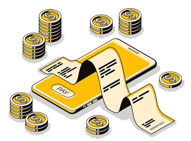 Financial dashboard mockup